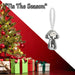 Christmas Velvet Mushroom Hanging Decoration 9cm x 6cm Silver X 1