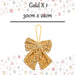 Christmas Sequins Bow Hanging Decoration 30cm x 22cm Gold X 1