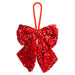 Christmas Sequins Bow Hanging Decoration 30cm x 22cm Red X 1