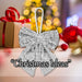 Christmas Sequins Bow Hanging Decoration 30cm x 22cm Silver X 1