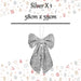 Christmas Sequins Bow Hanging Decoration 58cm x 59cm Silver X 1