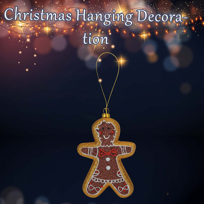 Christmas Gingerbread Man Hanging Decoration 16cm x 11cm Brown X 1