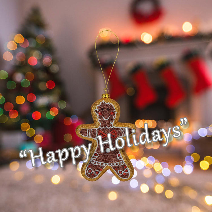 Christmas Gingerbread Man Hanging Decoration 16cm x 11cm Brown X 1