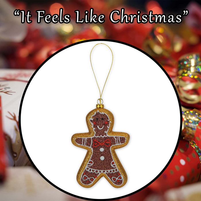 Christmas Gingerbread Man Hanging Decoration 16cm x 11cm Brown X 1
