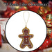 Christmas Gingerbread Man Hanging Decoration 16cm x 11cm Brown X 1