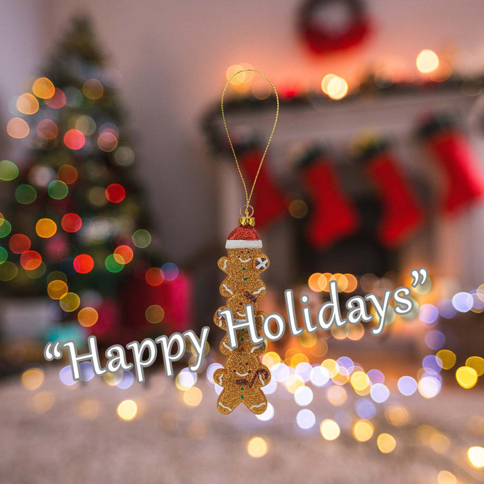 Christmas Gingerbread Man Stack Decoration 18cm x 5cm Brown X 1