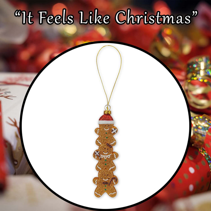 Christmas Gingerbread Man Stack Decoration 18cm x 5cm Brown X 1