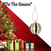 Christmas Hanging Ball Decoration 9cm x 8cm Gold X 1
