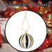 Christmas Hanging Ball Decoration 9cm x 8cm Gold X 1