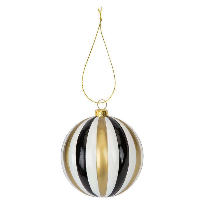 Christmas Hanging Ball Decoration 11cm x 10cm Gold X 1