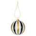 Christmas Hanging Ball Decoration 11cm x 10cm Gold X 1