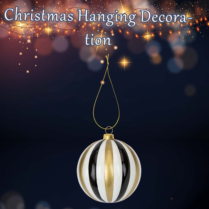 Christmas Hanging Ball Decoration 11cm x 10cm Gold X 1