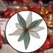 Christmas Poinsettia Clip Decoration 14cm x 4cm Green X 1