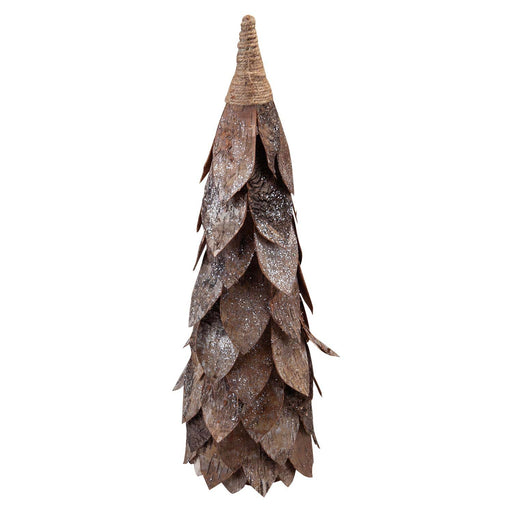 Christmas Wood Cone Decoration 48cm x 20cm Brown X 1