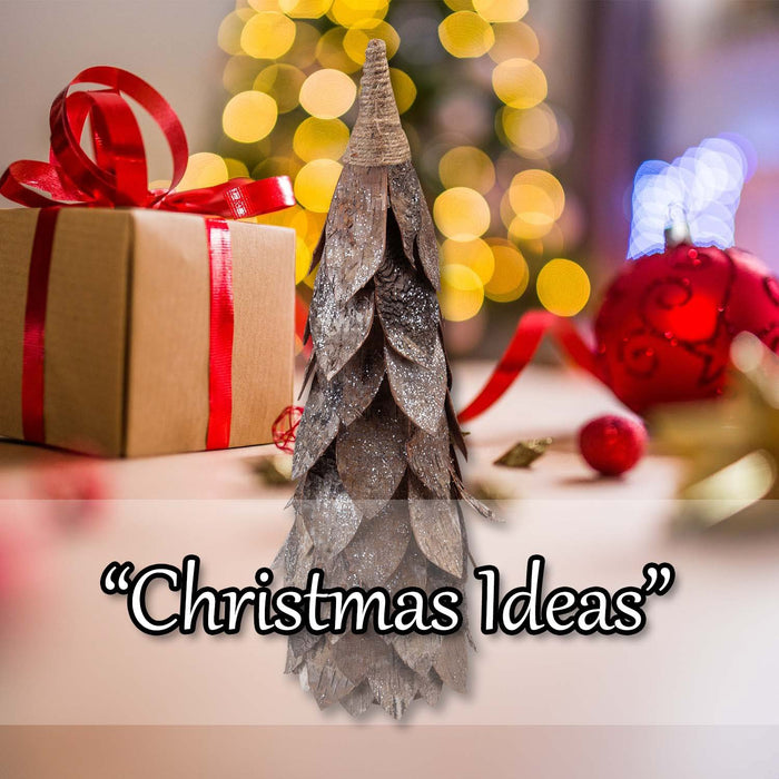 Christmas Wood Cone Decoration 48cm x 20cm Brown X 1