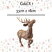 Christmas Standing Deer Decoration 53cm x 16cm Gold X 1