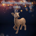 Christmas Standing Deer Decoration 37cm x 10cm Gold X 1