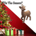 Christmas Standing Deer Decoration 37cm x 10cm Gold X 1