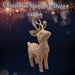 Christmas Standing Deer Decoration 34cm x 8cm Gold X 1