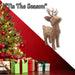 Christmas Standing Deer Decoration 34cm x 8cm Gold X 1