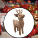Christmas Standing Deer Decoration 34cm x 8cm Gold X 1