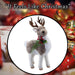 Christmas Standing Deer Decoration 47cm x 13cm Grey X 1