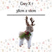 Christmas Standing Deer Decoration 38cm x 10cm Grey X 1