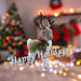 Christmas Standing Deer Decoration 38cm x 10cm Grey X 1