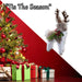 Christmas Standing Deer Decoration 38cm x 10cm Grey X 1