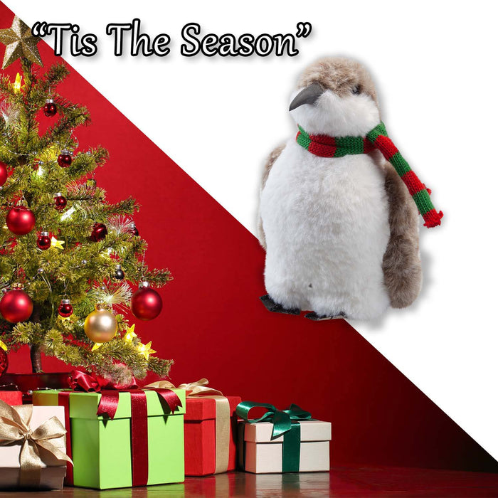 Christmas Penguin Decoration 20cm x 23cm White X 1