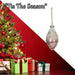 Christmas Hanging Bauble Decoration 14cm x 7cm Cream X 1