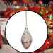 Christmas Hanging Bauble Decoration 14cm x 7cm Cream X 1