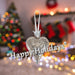 Christmas Hanging Heart Decoration 13cm x 9cm Silver X 1