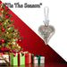 Christmas Hanging Heart Decoration 13cm x 9cm Silver X 1