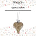 Christmas Hanging Heart Decoration 13cm x 10cm White X 1