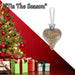 Christmas Hanging Heart Decoration 13cm x 10cm White X 1