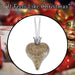 Christmas Hanging Heart Decoration 13cm x 10cm White X 1