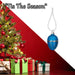 Christmas Hanging Glass Egg Decoration 11cm x 7cm Blue X 1