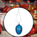 Christmas Hanging Glass Egg Decoration 11cm x 7cm Blue X 1