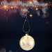 Christmas Hanging Glass Bauble Decoration 13cm x 11cm Gold X 1