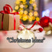 Christmas Hanging Glass Bauble Decoration 13cm x 11cm Gold X 1