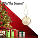 Christmas Hanging Glass Bauble Decoration 13cm x 11cm Gold X 1