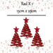 Christmas Tree Glass Decoration 15cm x 29cm Red X 1