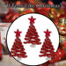 Christmas Tree Glass Decoration 15cm x 29cm Red X 1