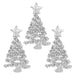 Christmas Tree Glass Decoration 15cm x 29cm White X 1