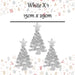 Christmas Tree Glass Decoration 15cm x 29cm White X 1