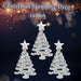 Christmas Tree Glass Decoration 15cm x 29cm White X 1