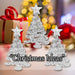 Christmas Tree Glass Decoration 15cm x 29cm White X 1