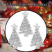 Christmas Tree Glass Decoration 15cm x 29cm White X 1