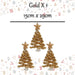 Christmas Tree Glass Decoration 15cm x 29cm Gold X 1